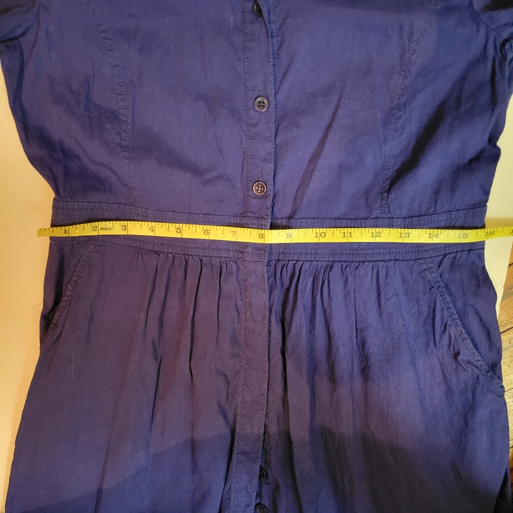 Eileen‎ Fisher linen-blend shirt dress.EUC. Cottagecore Coastal Summer - Picture 10 of 11
